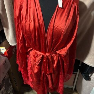 Victoria's Secret Vibrant Red Satin Garment